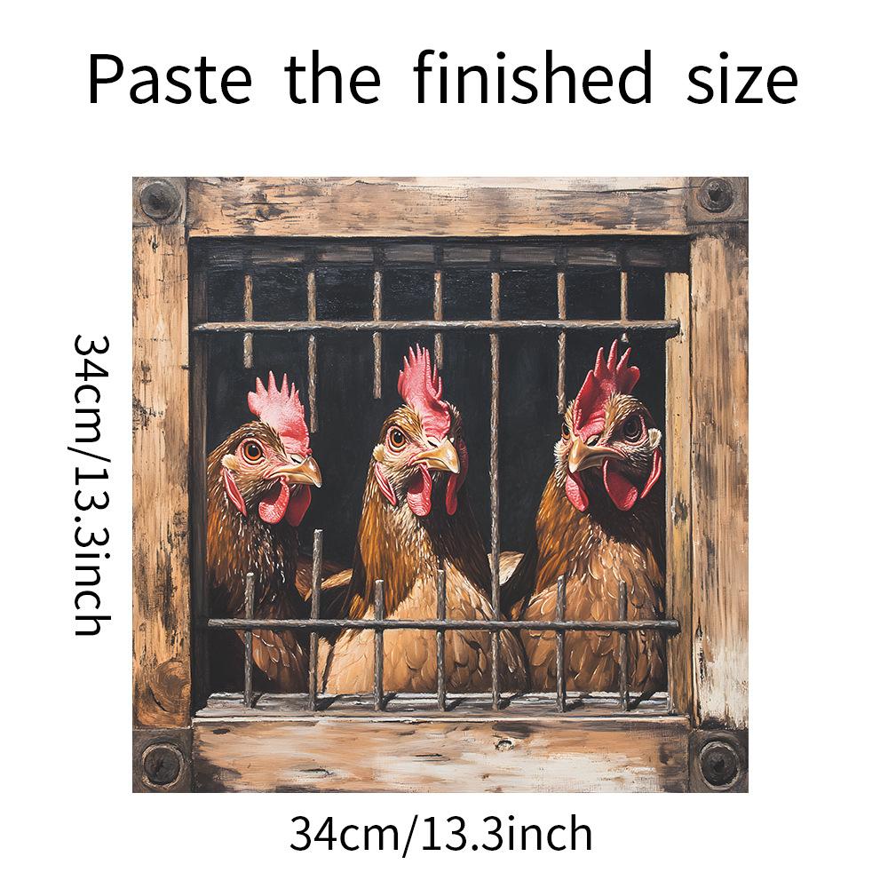 

Клетка Петух Посудомоечная машина Шкаф Домашний Фон Декоративные Наклейки 34*34cm/fun-f328