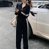 Women's Trendy Two-Piece Set: Velvet Cardigan Hoodie & Wide-Leg Pants for Autumn/Winter 2025 Fashion.