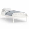 Vidaxl Bed Frame, White, Solid Pine Wood, 90 X 200 Cm