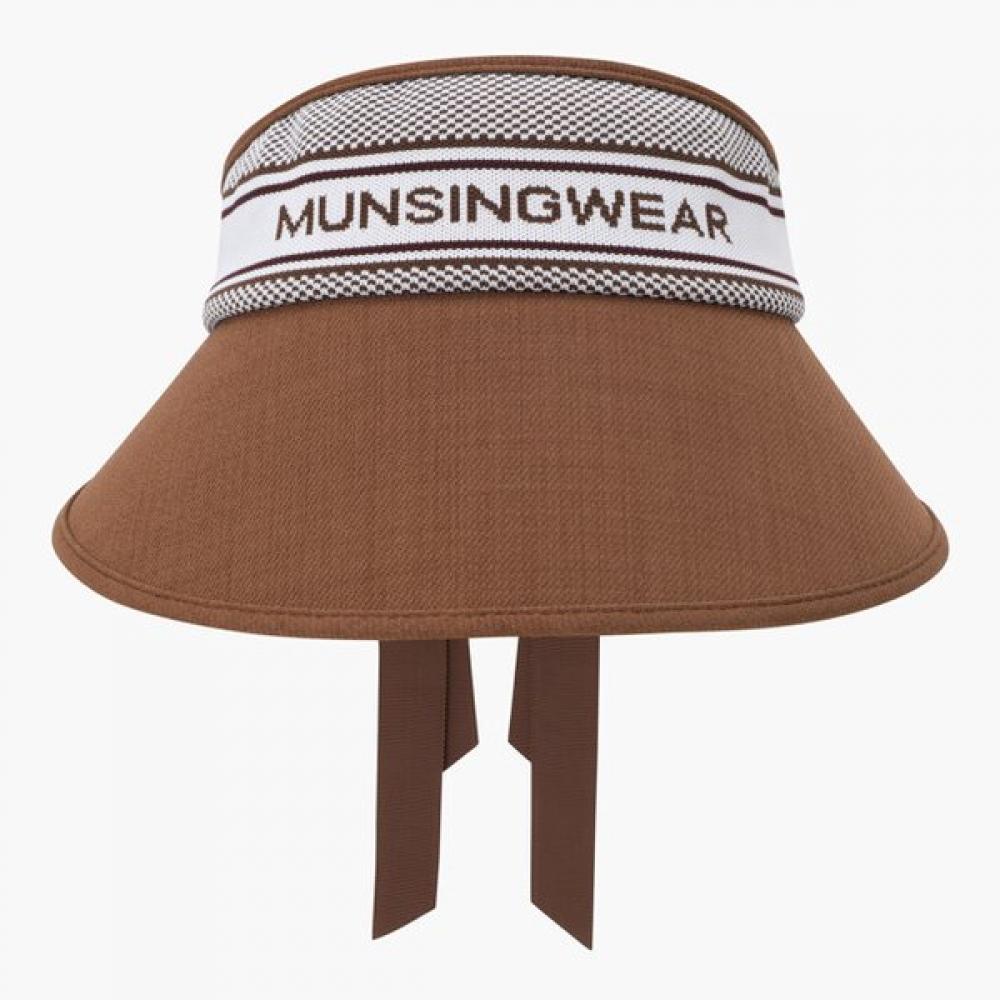 Munsingwear Women Wide Brim Ribbon Visor Camel Mr322lcp81