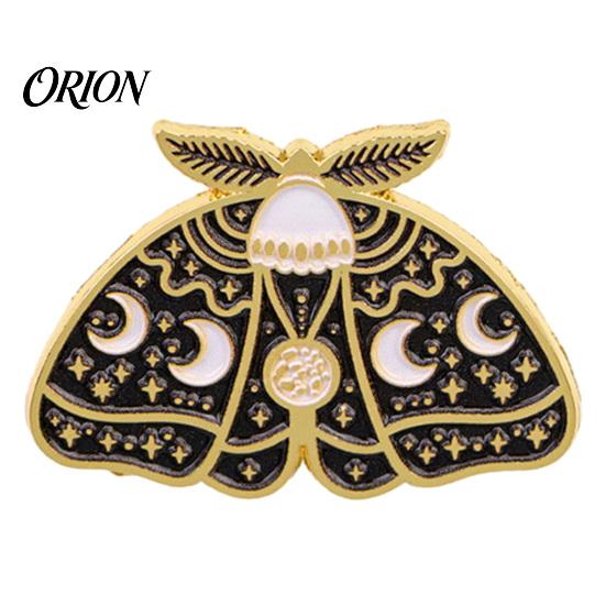 Artistic Alloy Badge Vintage Enamel Moth Brooch, Cartoon Insect Lapel Pin, Men Lightweight Clothes Pin Women Jewelry Accessories for Suit Dress