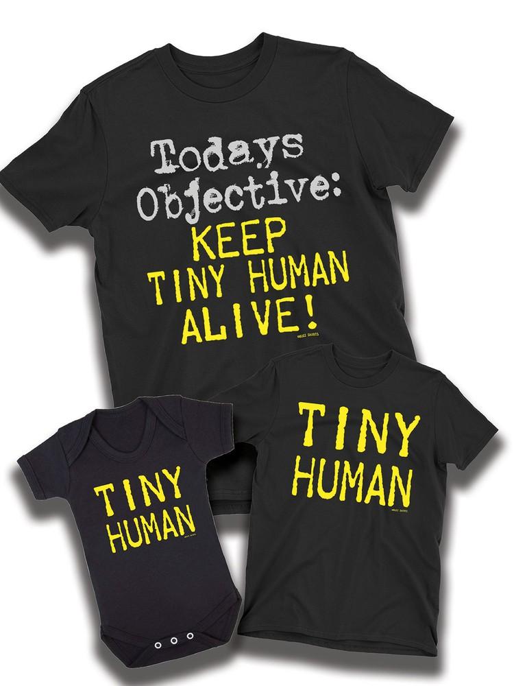 

Сохрани Маленького Человечка Живым! Мужская парная футболка Папа Сын Дочь Семья Малыш 2XL