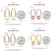 Original 925 Sterling Silver Earrings Simple Versatile Big Circle Hoop Earrings For Women Wedding Engagement Birthday Gift