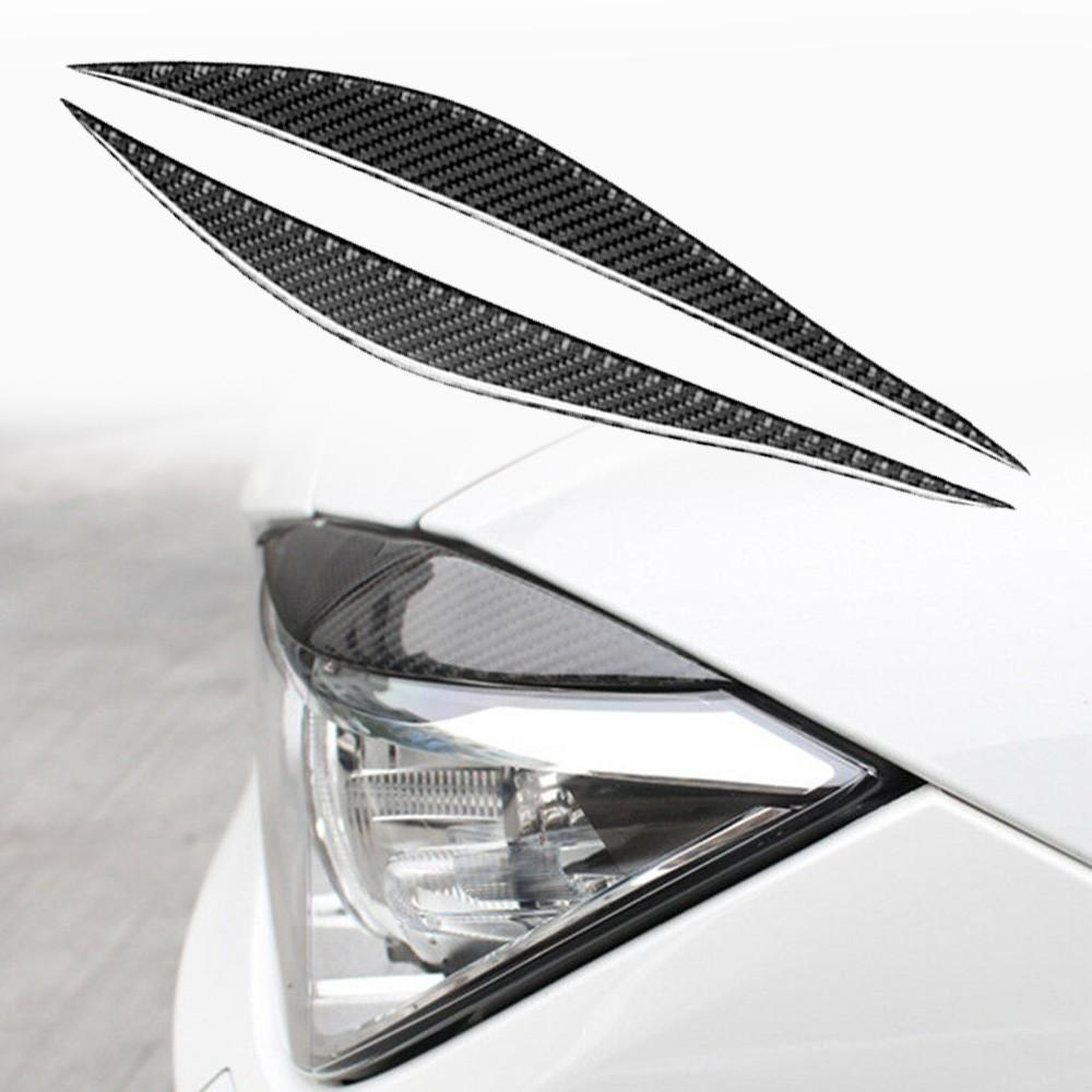 

Cover Headlight Eyebrow Car Black Trim Decor Soft Accessory Replacement