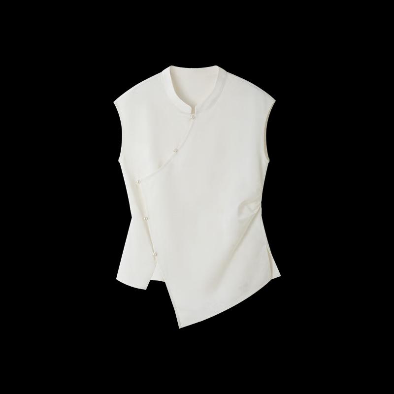 MOHAN YIMEI New Chinese Style Jacquard Sleeveless Blouse