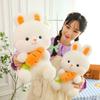 Cute Little White Rabbit Plush Toy Carrot Rabbit Doll Children Doll Sleeping Pillow Rag Doll Gift Female
