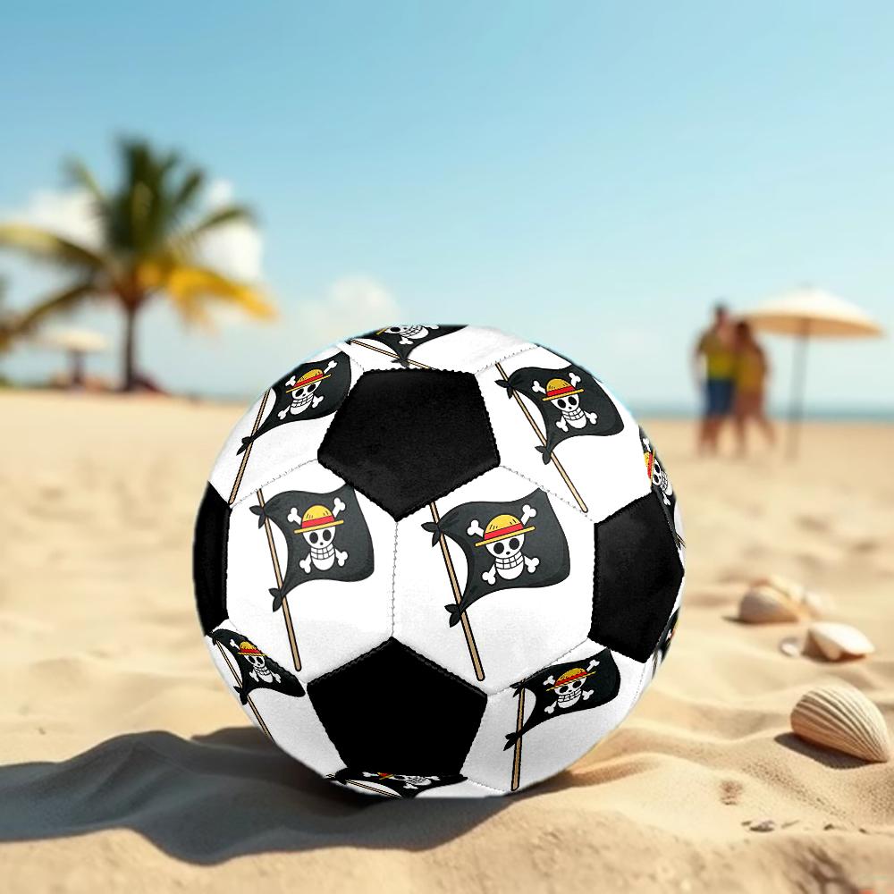 1pc Anime One Piece Logo Football Soccer Ball Size 5 Indoor Soccer Ball Fashion Colorful Backyard Game -Great For Sports Fans Gift HE53