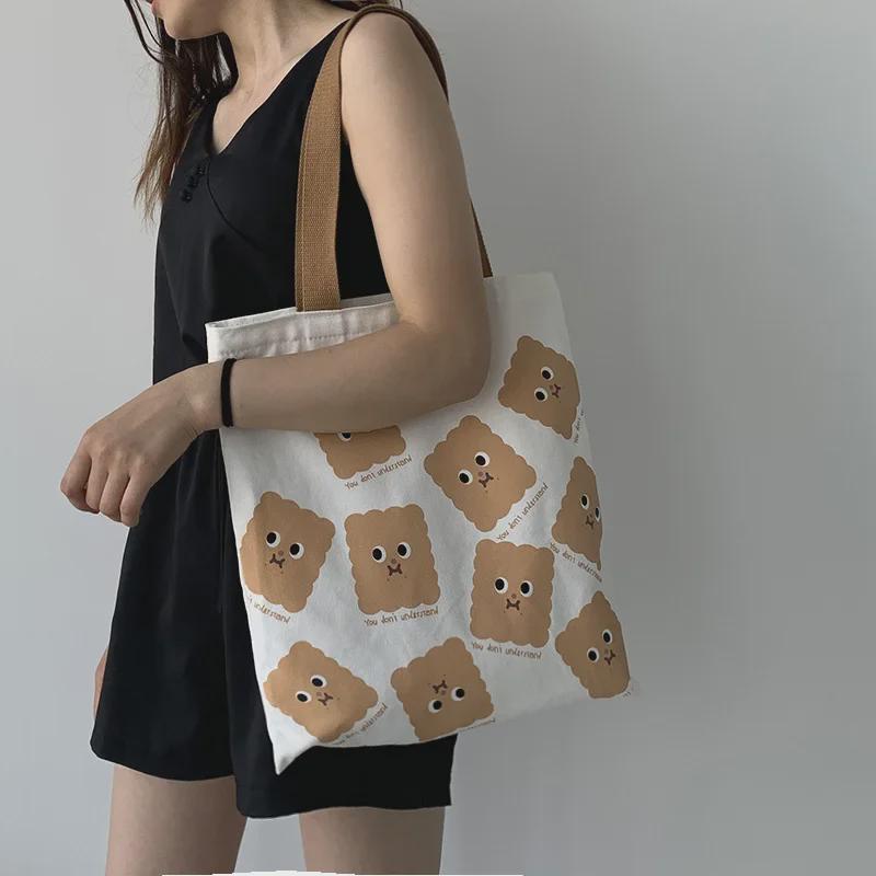 Neue süße Ulzzang-Schultertasche aus Segeltuch für den Sommer – Schultasche im japanischen Harajuku-Stil für Mädchen