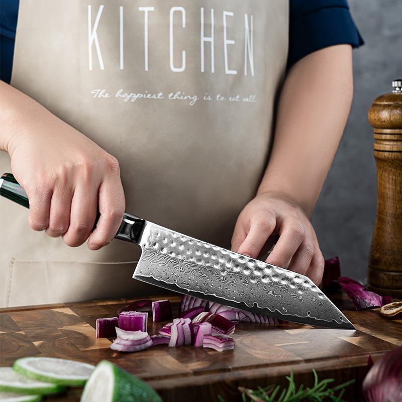 7 Inch Kiritsuke Knife Handmade Damascus VG10 Steel Blade Wood Handle Sharp Chef Cleaver Meat Slicing Vegetables Kitchen Knives