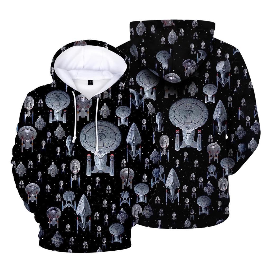Printed Hooded Sweater With Long Sleeves For Men And Women In Spring And