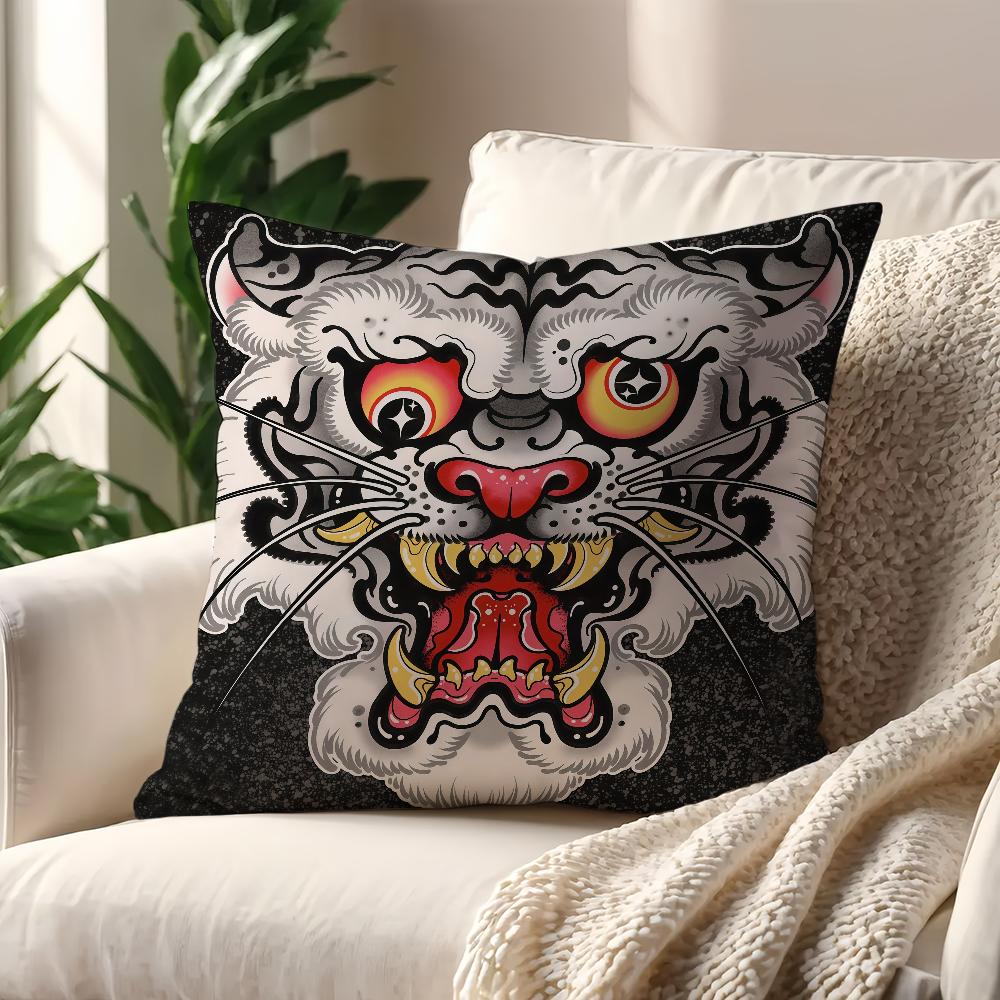 Fashion Tiger Head Art cushion cover Decoration Room Shop Car Best Home Office Coffee Pillow Sofa Printing Nordic Simplicity Hit