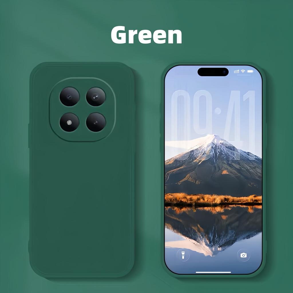Noble Fashion Solid Colour Shockproof Protective Liquid Silicone Case For Redmi Note 14 Pro Plus 5G/4G