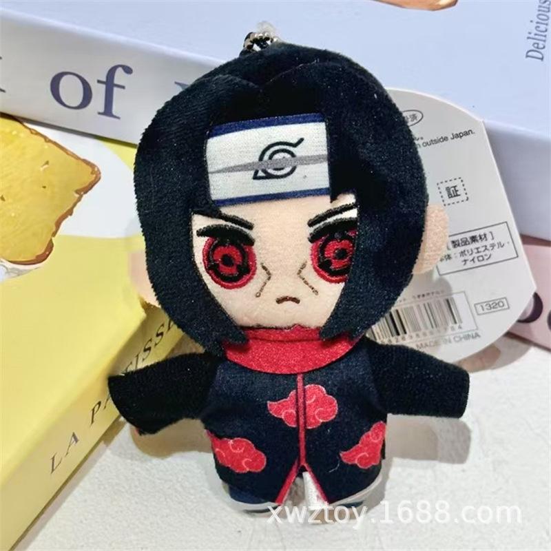 Naruto 10Cm Shippuden Anime Peripherals Plush Toy Keychain Naruto Cartoon Kakashi Gaara Cotton Doll Key RingBag Hanger Ornament