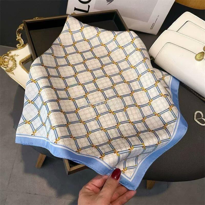 70 silk scarf square scarf high sense fashion versatile professional simulation silk small scarf versatile printed women's silk scarf