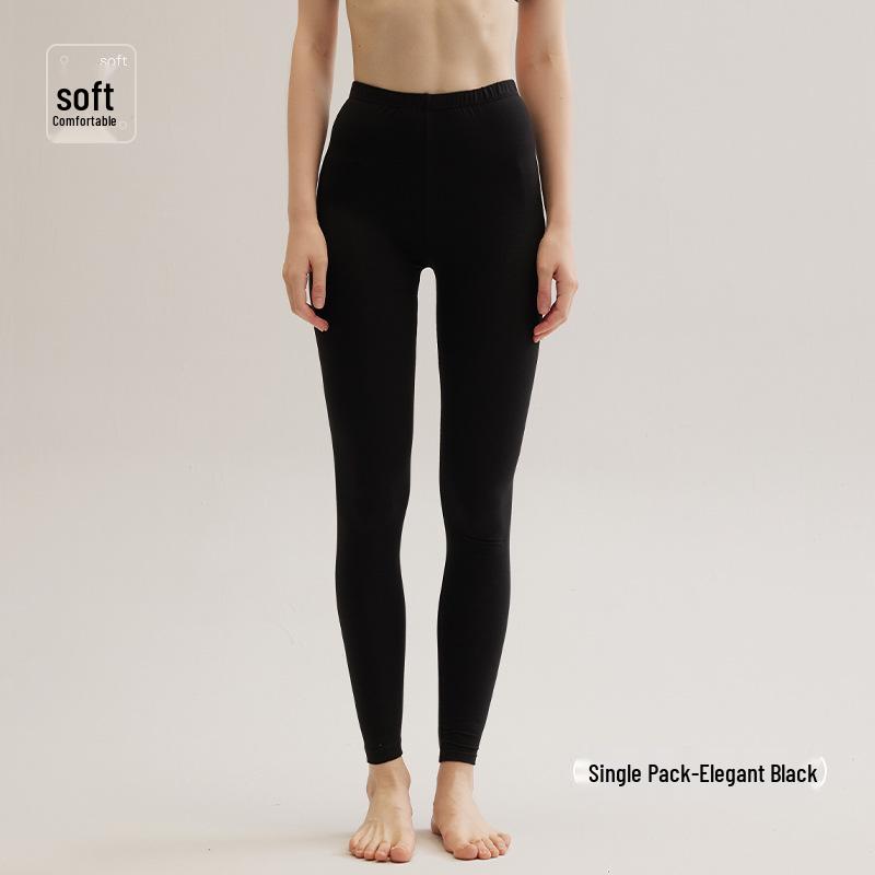 

Женские эластичные хлопковые тонкие теплые леггинсы со средней посадкой для весны и осени M