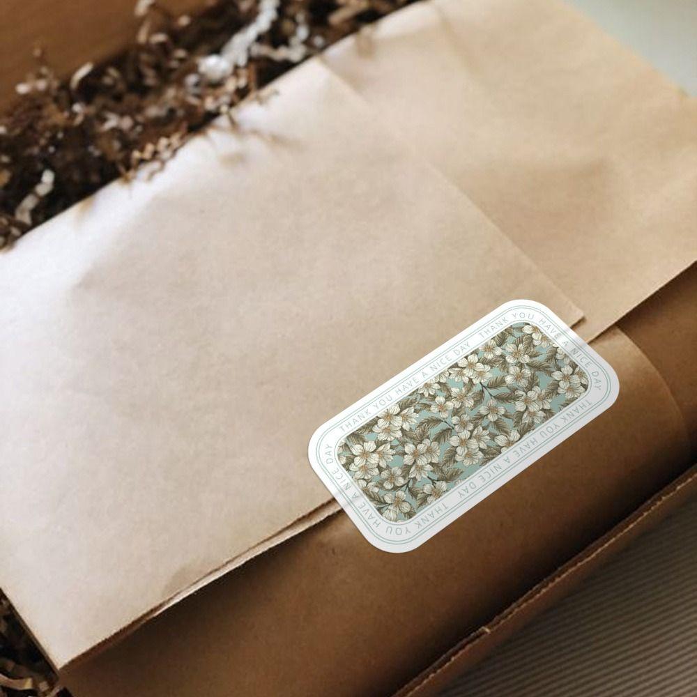 300 szt. prostokątnych naklejek do pakowania, samoprzylepne naklejki dekoracyjne, delikatne naklejki samoprzylepne