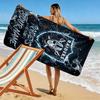 Name Custom Las Vegas Raiders Logo Print Beach Towel, Large Soft Quick Dry Towel for Beach Camping Swimming