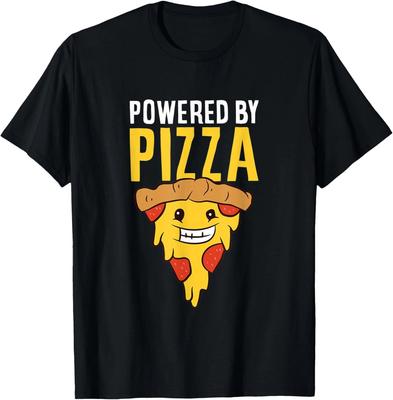Powered By Pizza Love Pizzas Unisex T Shirt, Gift For Friends