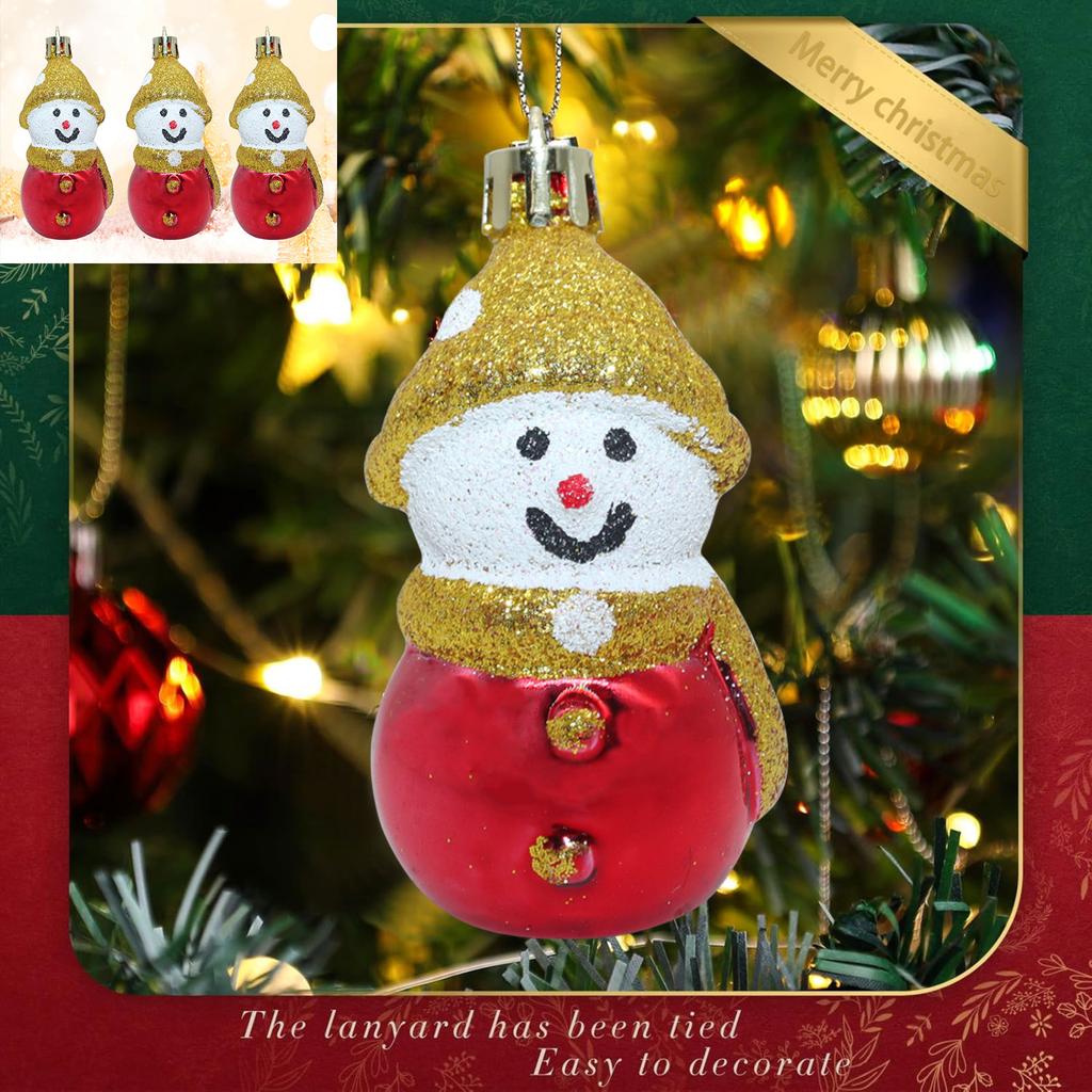 Christmas Snowman Tree Decor Set - Festive Ornaments For Holiday Home And Party Decoration