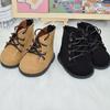 niannyyhouse 40cm Plush Toy Leather Shoes, Thigh-High Boots, Shoe Length: Approx. 9.5cm, Dress-Up Doll Accessories (Black)