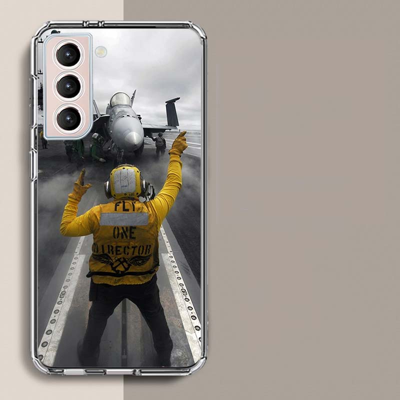 Military Aircraft Warship Fighter Phone Case For Galaxy A14 A24 A34 A54 Samsung A02S A12 A22 A32 A42 A52 A72 A13 A33 A53 5G A03