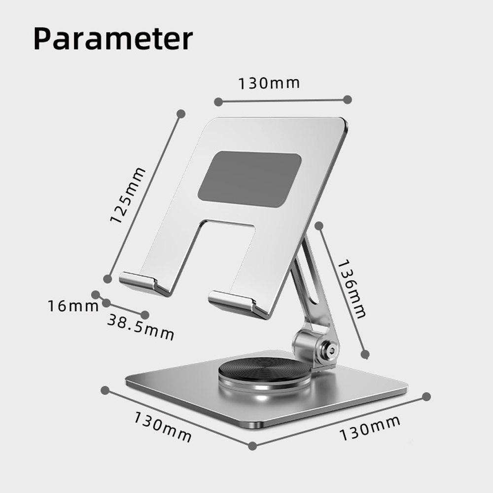 Meewoo Tablet Stand 360°Rotate for Foldable iPad Stand Height Adjustable Tablet Holder for 4-12.9in