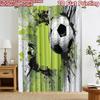 2D Flat Printing 2pcs Curtain Window Treatment Curtains Soccer Ball Splash Art Digital Printed Polyester Drapes Festive Holiday