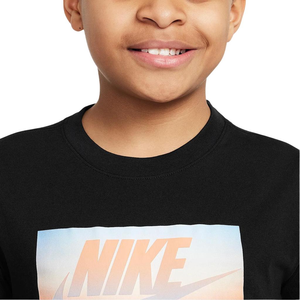 Nike Sportswear Classic Fashion Simple Versatile Short Sleeve T-Shirt Kids tops Black HQ3243-010