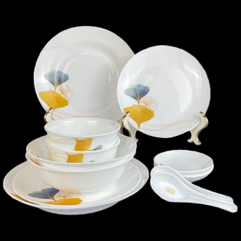 Corelle Golden Ginkgo 12-Piece Dinnerware Set