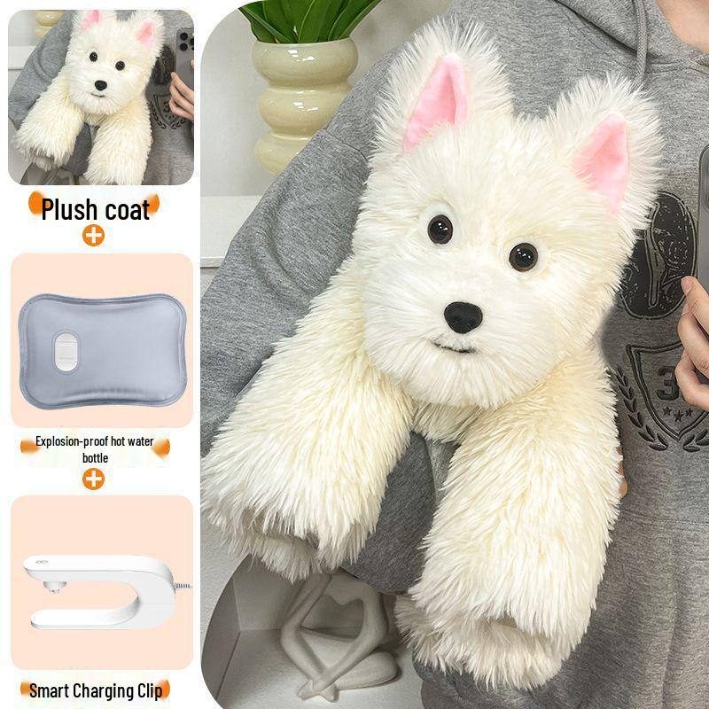 

Перезаряжаемая плюшевая грелка для горячей воды и грелка для рук с автоматическим отключением питания - Съемная и моющаяся, Взрывозащищенная, Идеально подходит для девочек и младенцев