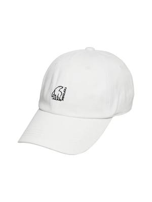 [Essential] Polar Bear Logo Cotton Ball Cap_Off White_OUA24C01W3