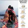 1pc Panther Reflection Sunset Blanket Lightweight Flannel Blanket Throw Blanket For Sofa, Bed, Travel, Camping, Livingroom, Office, Couch, Chair, And