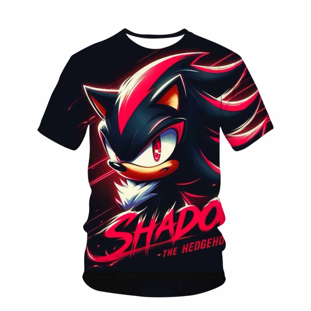 Men T-shirt Children's Clothes Movie Sonic 3D for Kids Boys and Girls Cartoon Printing Animation Cosplay Clothing