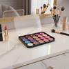 [VANANA] Empty Magnetic Makeup Palette - DIY Eyeshadow, Blush, and Highlighter Storage Case with Transparent Lid, Compact Design (Black (Matte Clear