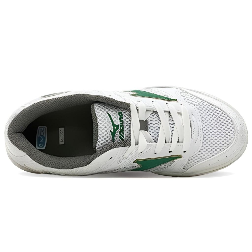 Mizuno Schul-Indoor-Haltbare Low-Top-Badmintonschuhe Unisex-Sneaker Weiß Grün 29KV13035