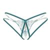 Underwear Transparent Flower Cross Belt Pearl Women T Panties Briefs Lace G-String Women's Thong