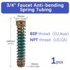 3/4" NPT BSP Brass Hose Adapter Male Female Thread Garden Taps Irrigation Faucet Anti-bending Spring Tubing Prolonging Lengthen