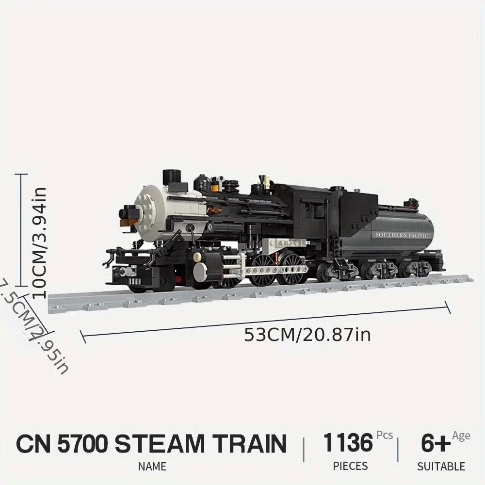 Creative Steam Train Railway Series Building Blocks Model Children's Diy City Building Block Toys For Perfect Christmas Gift
