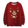 Women's Casual Long Sleeve Woolen Christmas Sweatshirt Fall  Vacation Long Sleeve Pullover