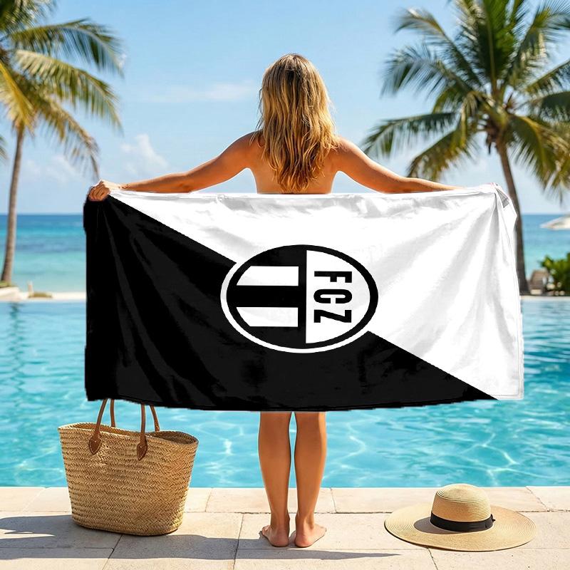 FC Zürich Print Quick Dry Beach Towel Microfiber Absorbent Portable Travel Swimming Towel