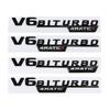 1 Pair ABS Car Fender Emblem Tail Badge Sticker Decoration for Mercedes Benz V6 BITURBO 4MATIC+ W210 W211 W168 W176 W204 W251