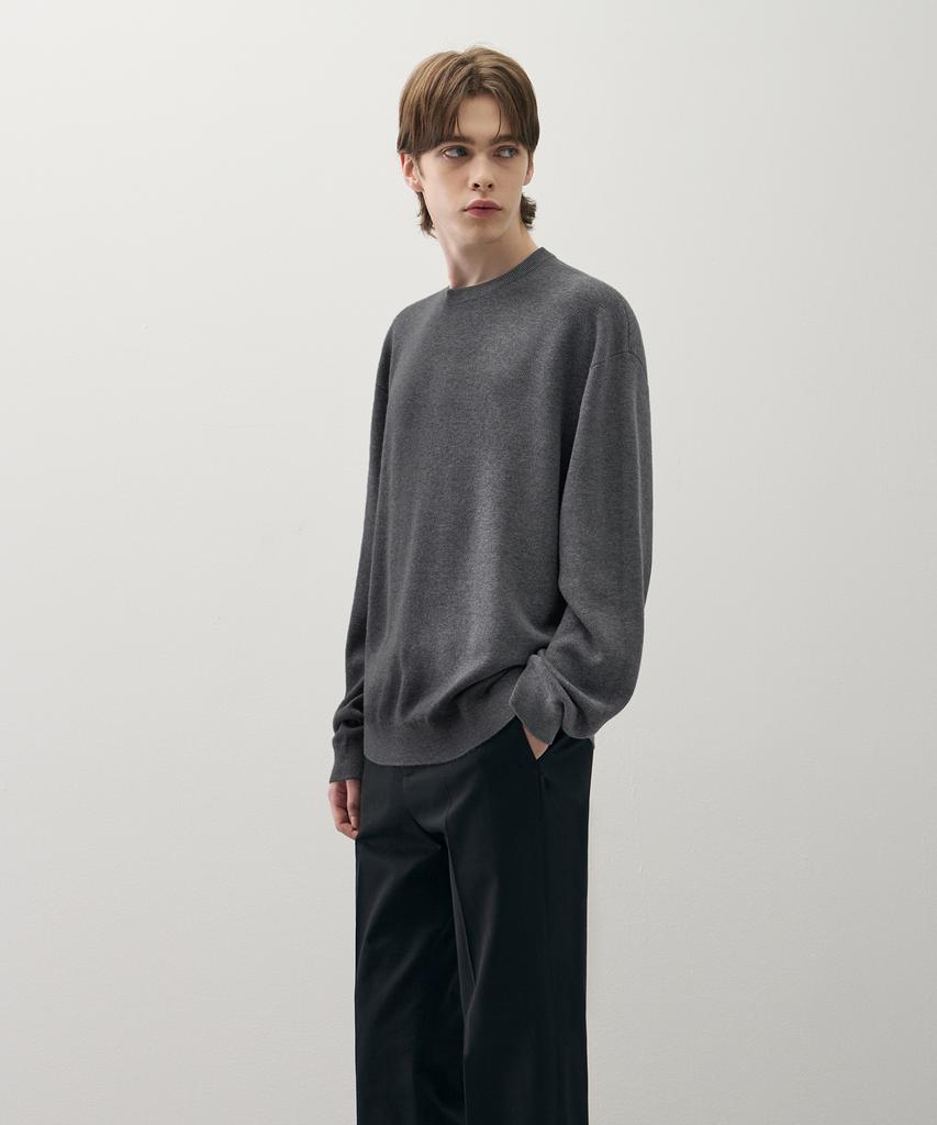 DRAW FIT Soft Wool Crop Round Knit [4 Colors]