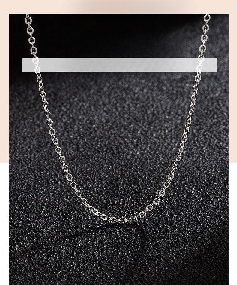 Collier pour femme plaqué argent avec chaîne à maillons croisés en O, bijou coréen, bijou vintage, accessoires pour femme