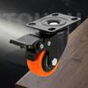 PVC Caster Wheels Swivel Castor Wheels Metal Mounting Plate Four Hole Plate Heavy Duty Casters Swivel Non-Marking Wheels