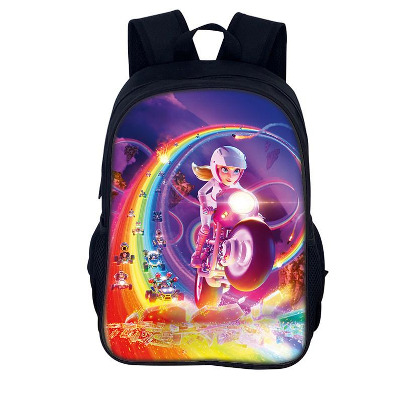 Super Mario Bros Backpack For Kids With Breathable Nylon Material For School Use