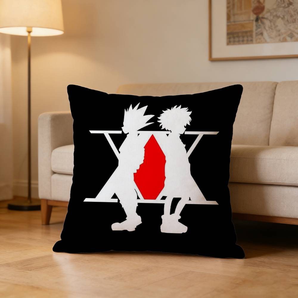 Anime Hisoka Hunter X Hunters Pillow Case Pattern Printed Pillowcase For Living Room Sofa Cushion Cover