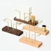 1pc Wood+metal Tissue Holder Tissue Holder Restaurant Desktop Decorations Hotel Tablecloth Rack Home Accessories Tissue Holder