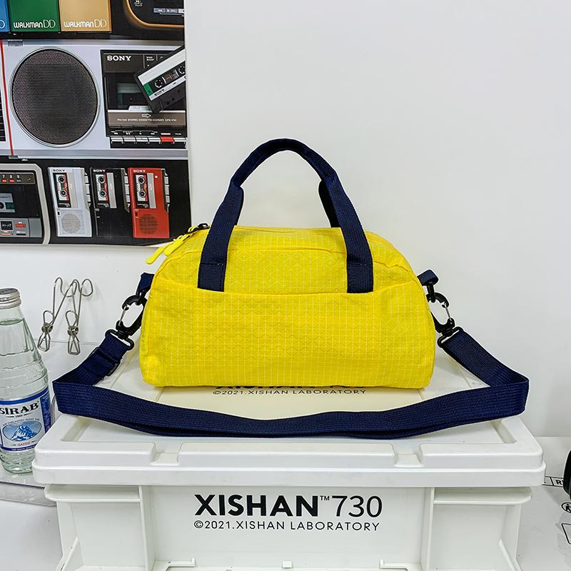 Plaid Student Shoulder Bag Travel Lightweight Large Capacity Crossbody Bag