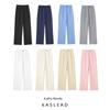 Kaslead Women's High Waist Casual Easiest for Match Wide Leg Pants