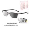 Ochelari de Soare de Tranziție Ochelari de Vedere Fotocromatici Ochelari Terminați pentru Miopie Bărbați Ochelari Optici 0 -0.5 -0.75 -1.0 -2.0 Până la -6.0